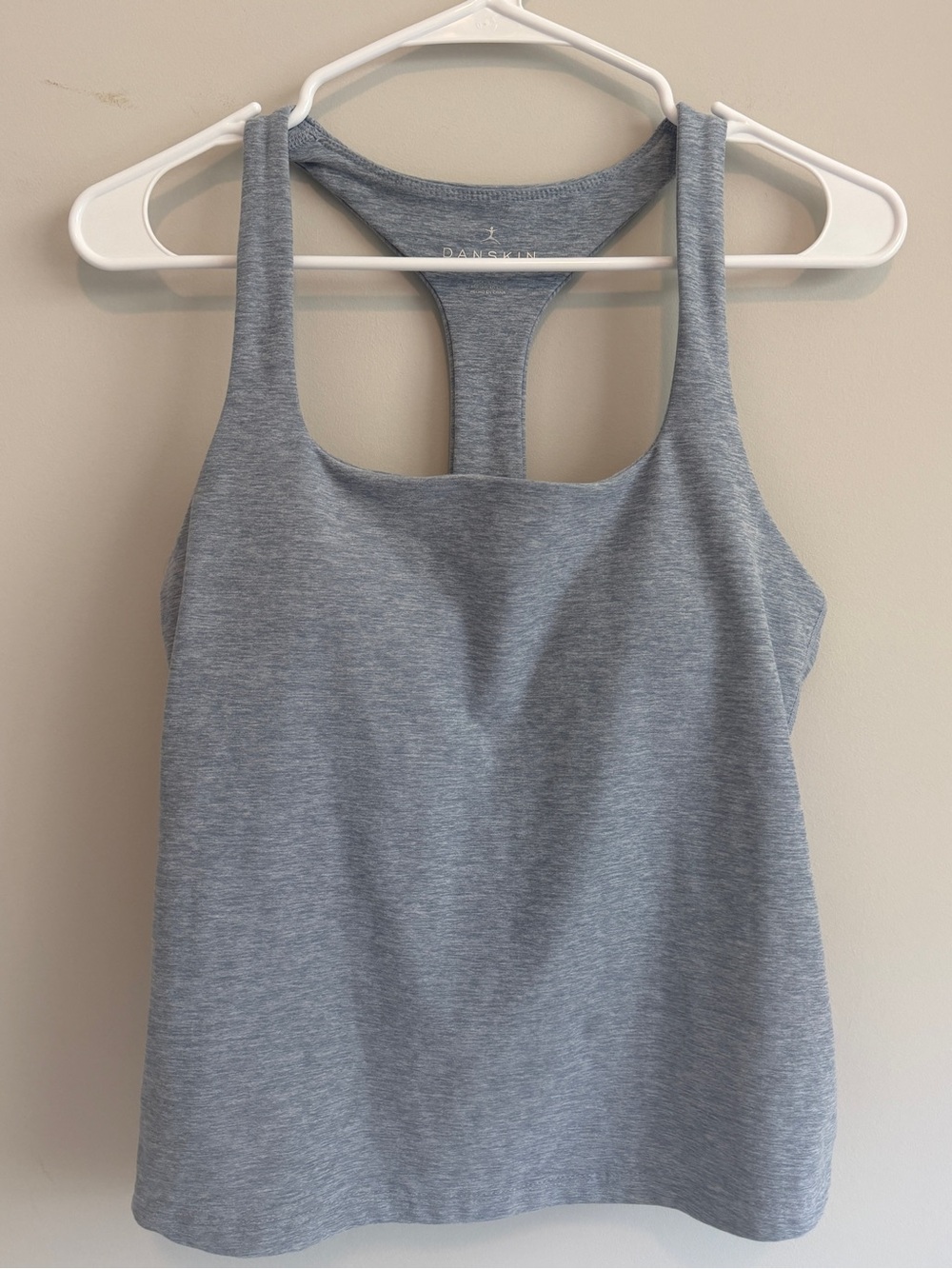 Danskin Light Blue Racerback Tank Top